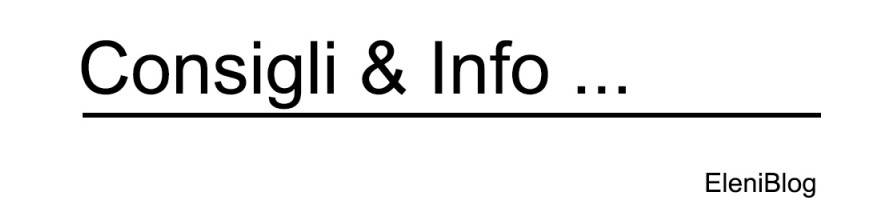 Consigli & Informazioni